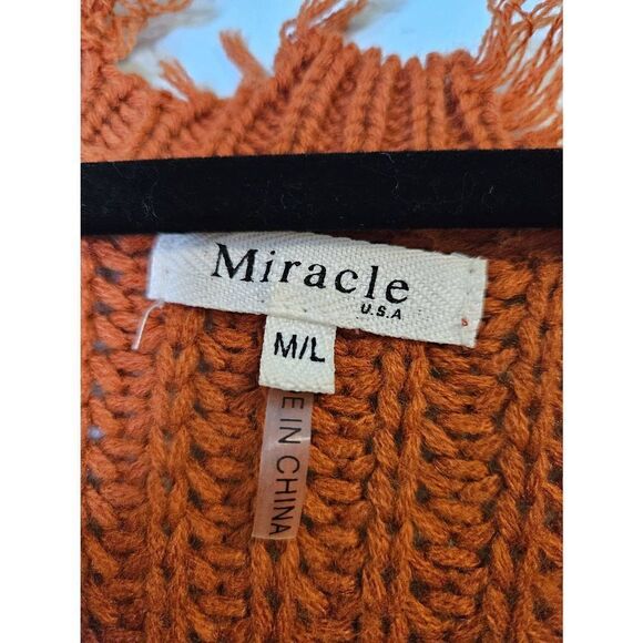 Miracle burnt orange sweater. Size M/L. - Picture 3 of 6